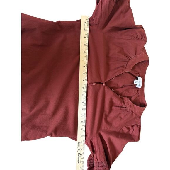 Evereve Midi Dress Belted size S Rust Brick brown - Picture 5 of 12